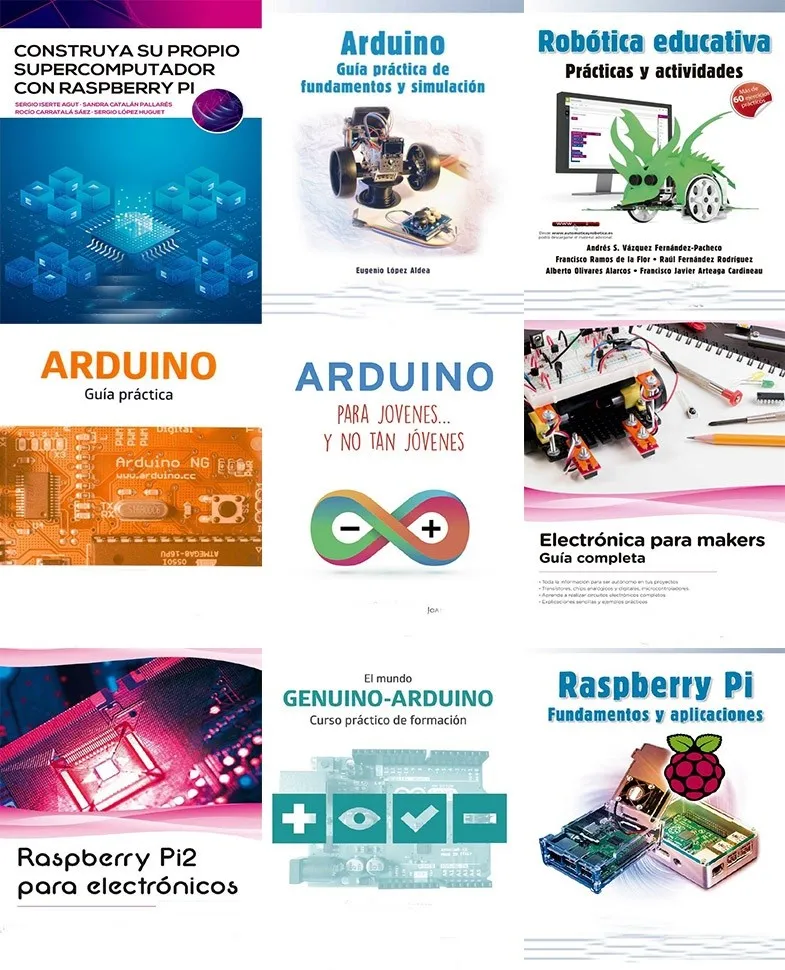 Pack De Libros PDF Electrónica, Arduino y Raspberry 